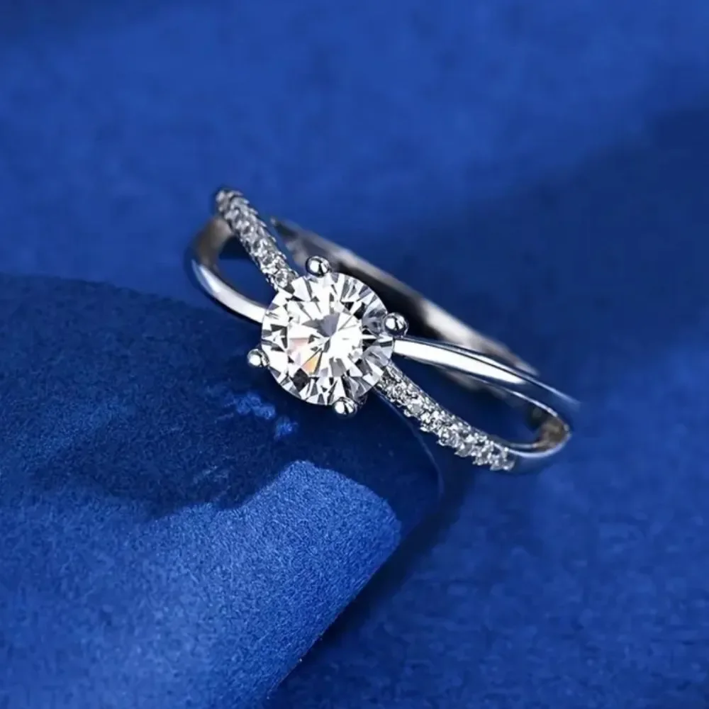 Sparkling zirconia engagement ring size 5